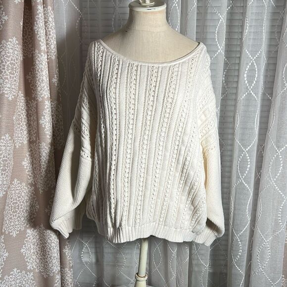 Point Sur Chunky Knit Cotton Pullover Sweater | Size XXL 🌸 - Picture 1 of 6